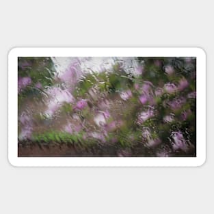 Pink Flowers in the Rain Sticker